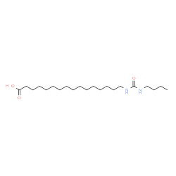 ChemSpider 2D Image | 16-[(Butylcarbamoyl)amino]hexadecanoic acid | C21H42N2O3