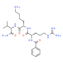 ChemSpider 2D Image | N~2~-Benzoyl-L-arginyl-L-lysyl-L-valinamide | C24H40N8O4