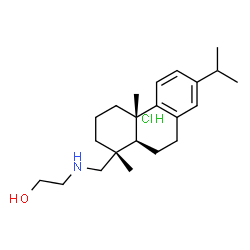 ChemSpider 2D Image | 2-(Abieta-8,11,13-trien-18-ylamino)ethanol hydrochloride (1:1) | C22H36ClNO