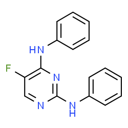 ChemSpider 2D Image | 5-Fluoro-N,N'-diphenyl-2,4-pyrimidinediamine | C16H13FN4