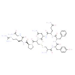 ChemSpider 2D Image | 1-{[(4S,7S,10S,13S,16S,19S)-19-Amino-7-(2-amino-2-oxoethyl)-10-(3-amino-3-oxopropyl)-13-benzyl-16-(4-hydroxybenzyl)-6,9,12,15,18-pentaoxo-1,2-dithia-5,8,11,14,17-pentaazacycloicosan-4-yl]carbonyl}-L-p
rolyl-N~5~-(diaminomethylene)-L-ornithylglycinamide | C46H65N15O12S2