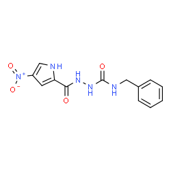 ChemSpider 2D Image | N-Benzyl-2-[(4-nitro-1H-pyrrol-2-yl)carbonyl]hydrazinecarboxamide | C13H13N5O4