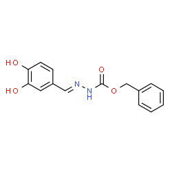 ChemSpider 2D Image | Benzyl (2E)-2-(3,4-dihydroxybenzylidene)hydrazinecarboxylate | C15H14N2O4