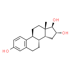ChemSpider 2D Image | (14beta,16alpha,17beta)-Estra-1,3,5(10)-triene-3,16,17-triol | C18H24O3