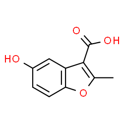 ChemSpider 2D Image | 5-Hydroxy-2-methyl-1-benzofuran-3-carboxylic acid | C10H8O4