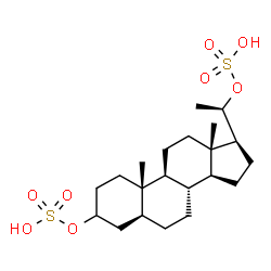 ChemSpider 2D Image | 5alpha-pregnane-3,20beta-diol disulfate | C21H36O8S2