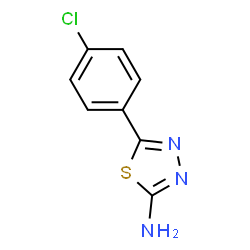 ChemSpider 2D Image | 5-(4-Chlorophenyl)-1,3,4-thiadiazol-2-amine | C8H6ClN3S