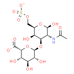ChemSpider 2D Image | 2-Acetamido-2-deoxy-3-O-alpha-L-idopyranuronosyl-6-O-sulfonato-beta-D-galactopyranose | C14H21NO15S