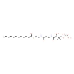 ChemSpider 2D Image | S-dodecanoyl-4'-phosphopantetheine | C23H45N2O8PS