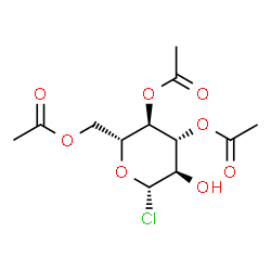 ChemSpider 2D Image | 3,4,6-Tri-O-acetyl-beta-D-glucopyranosyl chloride | C12H17ClO8