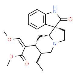 ChemSpider 2D Image | Methyl (3beta,7beta,15alpha,16Z,20alpha)-16-(methoxymethylene)-2-oxocorynoxan-17-oate | C22H28N2O4