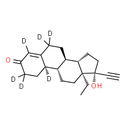 ChemSpider 2D Image | NORGESTREL-D6 | C21H22D6O2