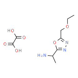 ChemSpider 2D Image | 1-[5-(Ethoxymethyl)-1,3,4-oxadiazol-2-yl]ethanamine ethanedioate (1:1) | C9H15N3O6