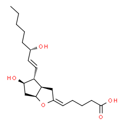 ChemSpider 2D Image | (5E,9alpha,11alpha,13E,15S)-11,15-Dihydroxy-6,9-epoxyprosta-5,13-dien-1-oic acid | C20H32O5