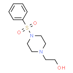ChemSpider 2D Image | 2-(4-(phenylsulfonyl)piperazin-1-yl)ethanol | C12H18N2O3S