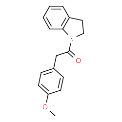 ChemSpider 2D Image | 1-(2,3-Dihydro-indol-1-yl)-2-(4-methoxy-phenyl)-ethanone | C17H17NO2