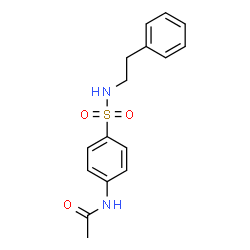 ChemSpider 2D Image | N-{4-[(2-Phenylethyl)sulfamoyl]phenyl}acetamide | C16H18N2O3S