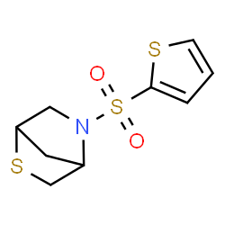 ChemSpider 2D Image | 5-(2-Thienylsulfonyl)-2-thia-5-azabicyclo[2.2.1]heptane | C9H11NO2S3