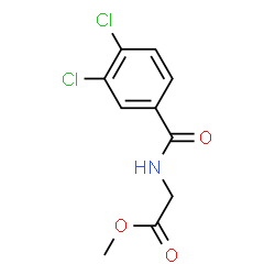 ChemSpider 2D Image | Methyl N-(3,4-dichlorobenzoyl)glycinate | C10H9Cl2NO3
