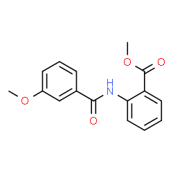 ChemSpider 2D Image | Methyl 2-[(3-methoxybenzoyl)amino]benzoate | C16H15NO4