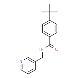 ChemSpider 2D Image | 4-(tert-butyl)-N-(3-pyridinylmethyl)benzamide | C17H20N2O