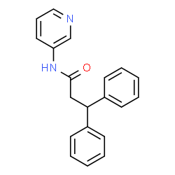 ChemSpider 2D Image | 3,3-Diphenyl-N-(3-pyridinyl)propanamide | C20H18N2O