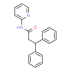 ChemSpider 2D Image | 3,3-Diphenyl-N-(2-pyridinyl)propanamide | C20H18N2O