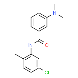 ChemSpider 2D Image | N-(5-Chloro-2-methylphenyl)-3-(dimethylamino)benzamide | C16H17ClN2O