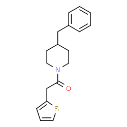 ChemSpider 2D Image | 1-(4-Benzyl-1-piperidinyl)-2-(2-thienyl)ethanone | C18H21NOS