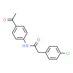 ChemSpider 2D Image | N-(4-Acetylphenyl)-4-chlorobenzeneacetamide | C16H14ClNO2