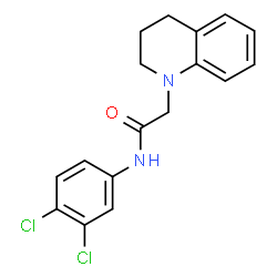 ChemSpider 2D Image | N-(3,4-Dichlorophenyl)-2-(3,4-dihydro-1(2H)-quinolinyl)acetamide | C17H16Cl2N2O