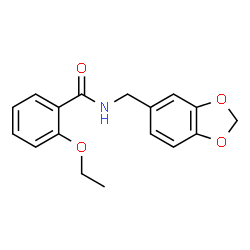 ChemSpider 2D Image | N-(1,3-Benzodioxol-5-ylmethyl)-2-ethoxybenzamide | C17H17NO4