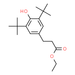 ChemSpider 2D Image | Ethyl 3-(3,5-di-tert-butyl-4-hydroxyphenyl)propanoate | C19H30O3
