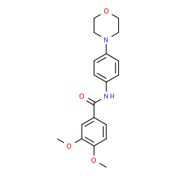 ChemSpider 2D Image | 3,4-Dimethoxy-N-[4-(4-morpholinyl)phenyl]benzamide | C19H22N2O4