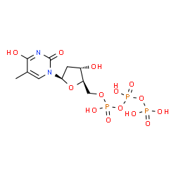 ChemSpider 2D Image | Thymidine triphosphate | C10H17N2O14P3