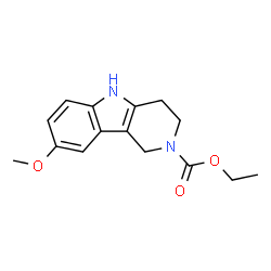 ChemSpider 2D Image | Ethyl 1,3,4,5-tetrahydro-8-methoxy-2H-pyrido[4,3-b]indole-2-carboxylate | C15H18N2O3