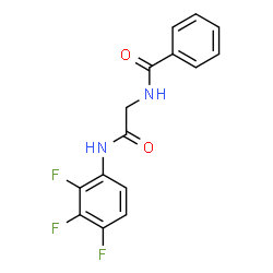 ChemSpider 2D Image | N-{2-Oxo-2-[(2,3,4-trifluorophenyl)amino]ethyl}benzamide | C15H11F3N2O2