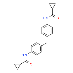 ChemSpider 2D Image | N,N'-(Methylenedi-4,1-phenylene)dicyclopropanecarboxamide | C21H22N2O2