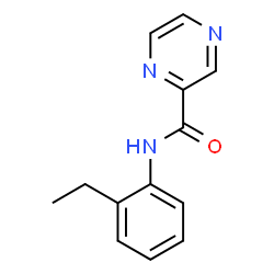 ChemSpider 2D Image | N-(2-Ethylphenyl)-2-pyrazinecarboxamide | C13H13N3O