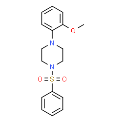 ChemSpider 2D Image | 1-(2-Methoxyphenyl)-4-(phenylsulfonyl)piperazine | C17H20N2O3S