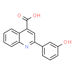 ChemSpider 2D Image | 2-(3-Hydroxyphenyl)-4-quinolinecarboxylic acid | C16H11NO3