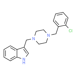 ChemSpider 2D Image | 3-[4-(2-Chloro-benzyl)-piperazin-1-ylmethyl]-1H-indole | C20H22ClN3