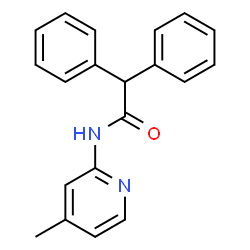 ChemSpider 2D Image | N-(4-Methyl-2-pyridinyl)-2,2-diphenylacetamide | C20H18N2O