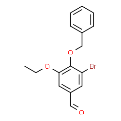 ChemSpider 2D Image | 4-Benzyloxy-3-bromo-5-ethoxy-benzaldehyde | C16H15BrO3