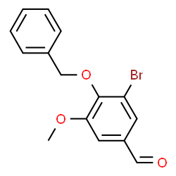 ChemSpider 2D Image | 4-Benzyloxy-3-bromo-5-methoxy-benzaldehyde | C15H13BrO3