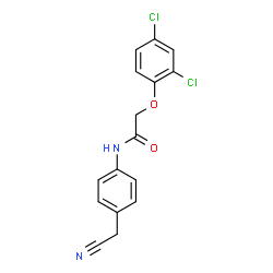 ChemSpider 2D Image | N-[4-(Cyanomethyl)phenyl]-2-(2,4-dichlorophenoxy)acetamide | C16H12Cl2N2O2