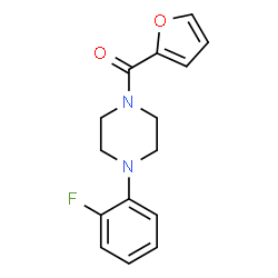ChemSpider 2D Image | [4-(2-Fluorophenyl)-1-piperazinyl](2-furyl)methanone | C15H15FN2O2
