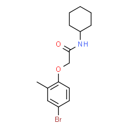 ChemSpider 2D Image | 2-(4-Bromo-2-methylphenoxy)-N-cyclohexylacetamide | C15H20BrNO2