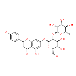 ChemSpider 2D Image | 5-Hydroxy-2-(4-hydroxyphenyl)-4-oxo-3,4-dihydro-2H-chromen-7-yl (2xi)-2-O-(6-deoxy-alpha-L-mannopyranosyl)-beta-D-arabino-hexopyranoside | C27H32O14