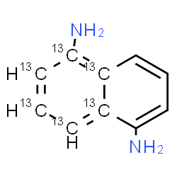 ChemSpider 2D Image | 1,5-(1,2,3,4,4a,8a-~13~C_6_)Naphthalenediamine | C413C6H10N2